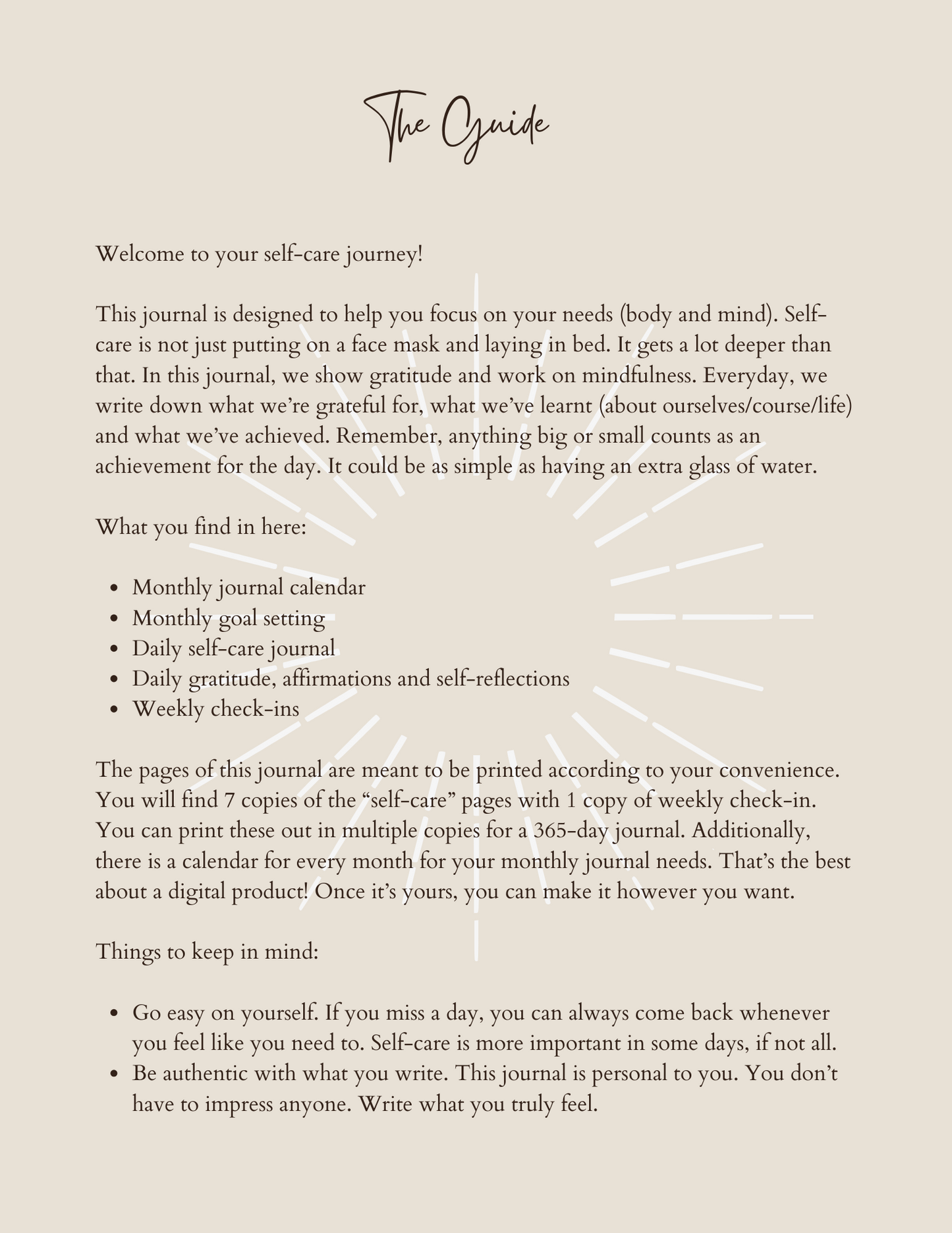 The Self-Care Journal- 12 months
