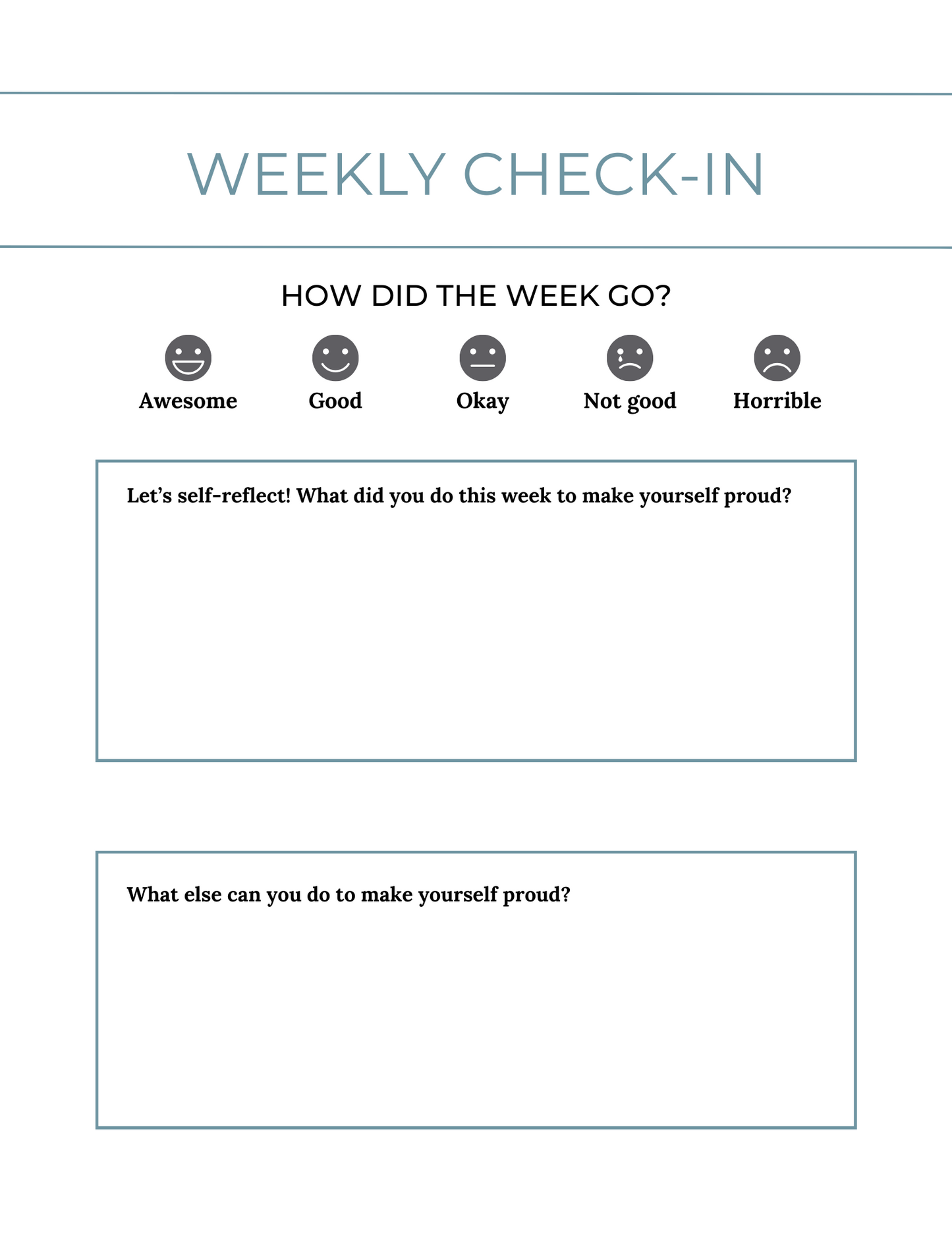 Habit tracker - Fitness edition