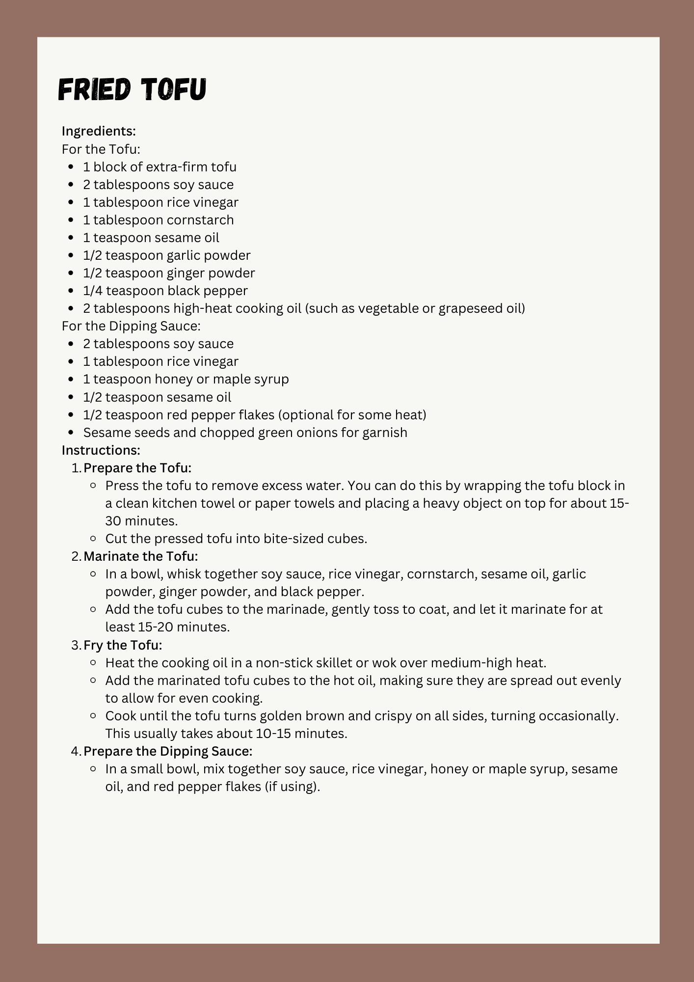 Personal Meal Plan