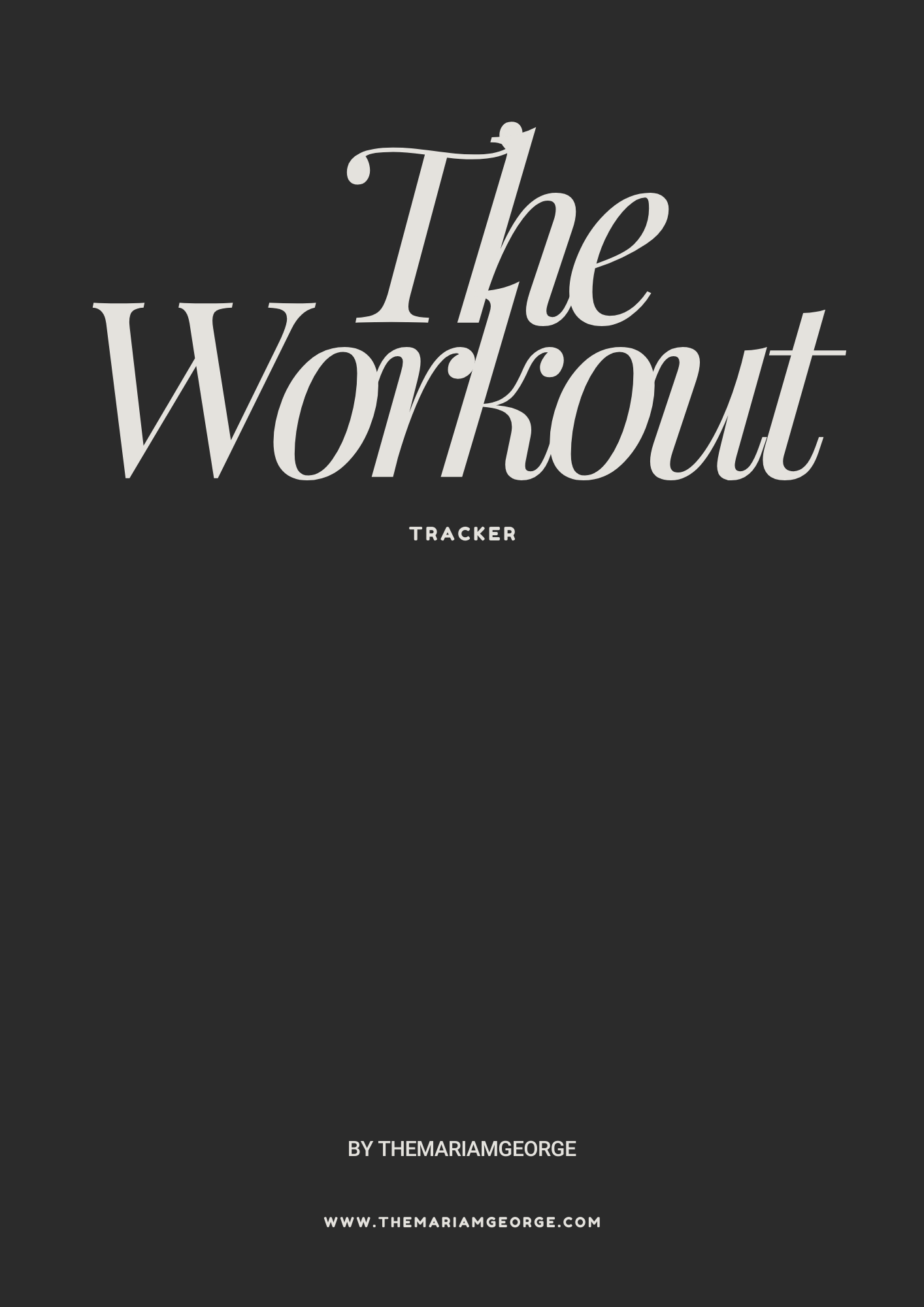 The Workout Tracker